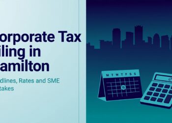 Corporate tax filing Ontario guide cover: T2 deadlines, Ontario small business rates, and common SME mistakes